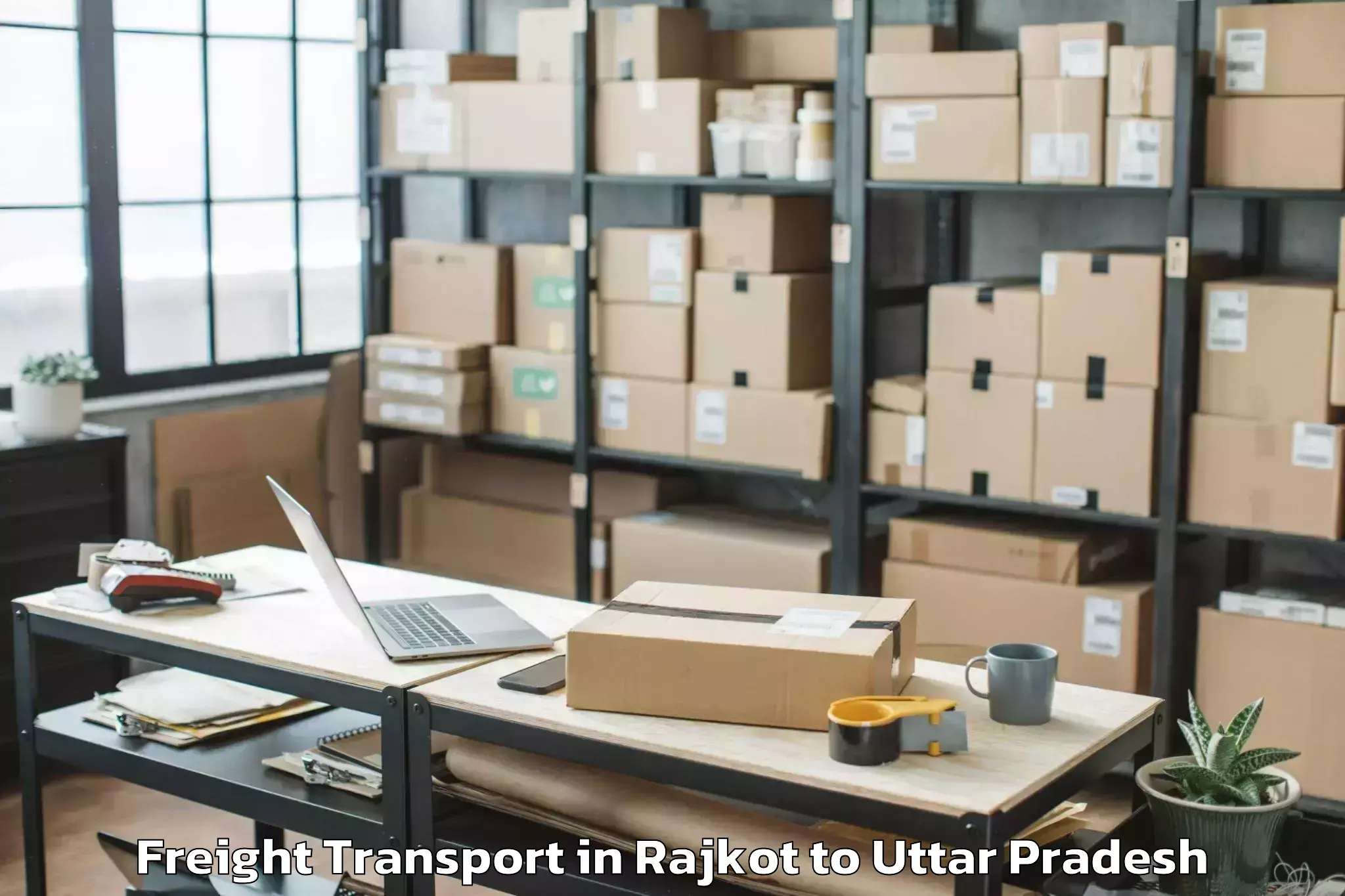 Book Rajkot to Allahganj Freight Transport Online